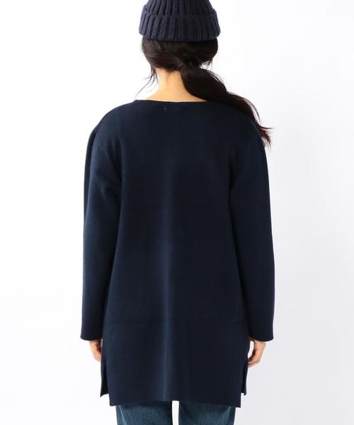 coen（コーエン）の「ミラノリブロングカーディガン（カーディガン/ボレロ・レディース・グレー/ベージュ/ネイビー・FREE）」の10枚目の写真