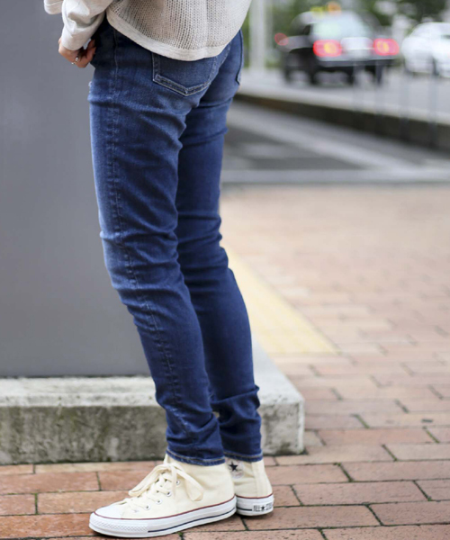 Denime（ドゥニーム）の「【MadeInJapan】クラッシュハイウェストスキニーデニム（デニムパンツ・レディース・インディゴブルー・X-SMALL/SMALL/MEDIUM）」の13枚目の写真