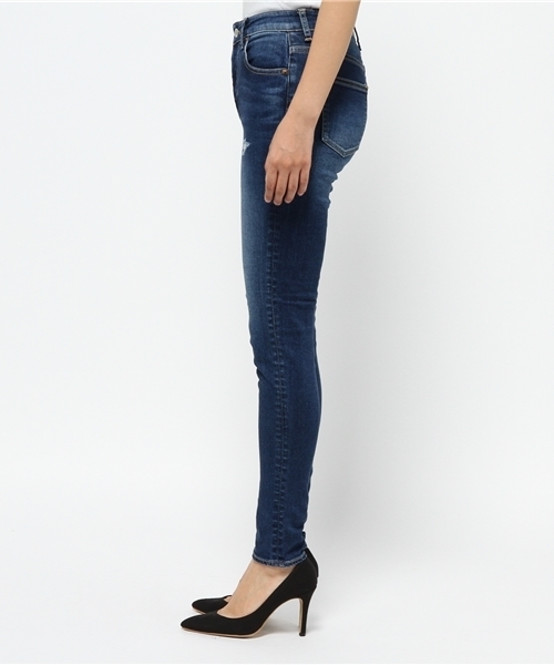 Denime（ドゥニーム）の「【MadeInJapan】クラッシュハイウェストスキニーデニム（デニムパンツ・レディース・インディゴブルー・X-SMALL/SMALL/MEDIUM）」の3枚目の写真