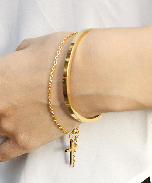 YArKA（ヤーカ）の「【YArKA / ヤーカ】stainless plane bangle1/ステンレスプレーンバングル1（バングル/リストバンド・メンズ・シルバー/ゴールド/ブラック・FREE）」の15枚目の写真