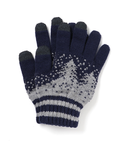 日本製メンズレディースニットグローブスマートフォンスマホ対応