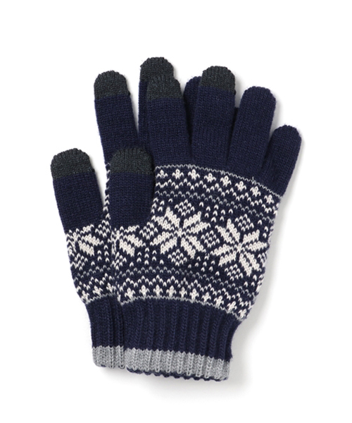 日本製メンズレディースニットグローブスマートフォンスマホ対応