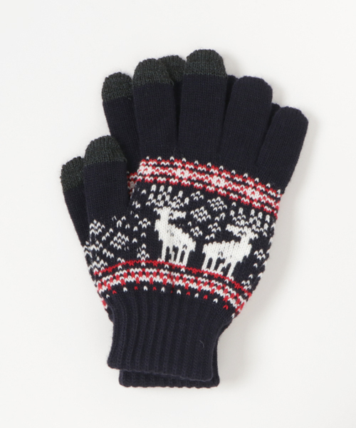 日本製メンズレディースニットグローブスマートフォンスマホ対応