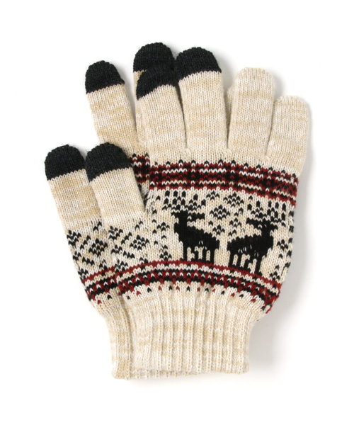 日本製メンズレディースニットグローブスマートフォンスマホ対応