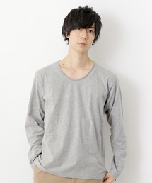 T/C ツインロールネック L/S カットソー(Heather mix)