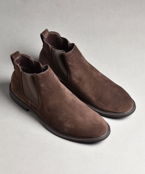 MM/ONE（エムエムワン）の「フェイクスエード サイドゴア ドレスブーツ ビジネス（ブーツ・メンズ・ブラック/ダークブラウン・40/42/44/41/43/45/46）」の2枚目の写真