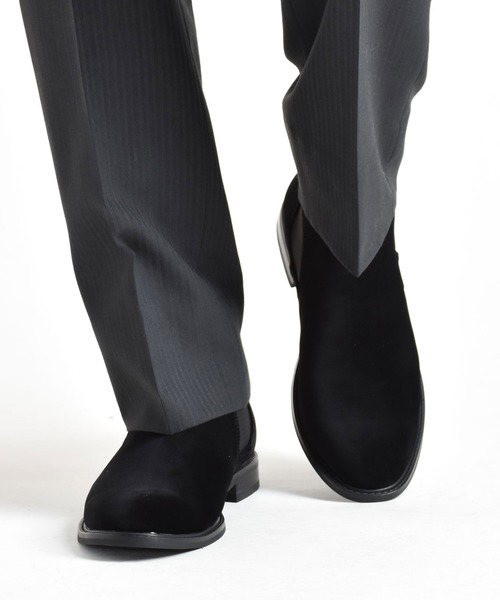 MM/ONE（エムエムワン）の「フェイクスエード サイドゴア ドレスブーツ ビジネス（ブーツ・メンズ・ブラック/ダークブラウン・40/42/44/41/43/45/46）」の4枚目の写真
