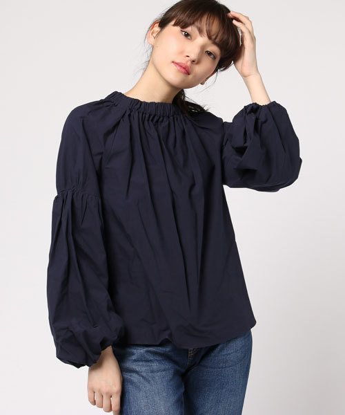 Liesse（リエス）の「袖ふんわりプルオーバー（シャツ/ブラウス・レディース・ベージュ/ネイビー/オフホワイト・FREE）」の11枚目の写真