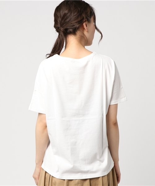 POU DOU DOU（プードゥドゥ）の「ランドスケーププリントドルマンTシャツ（Tシャツ/カットソー・レディース・ネイビー/オフホワイト/グレー・3）」の10枚目の写真