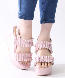 WEGO | WEGO/フリルエナメルサンダル(サンダル)