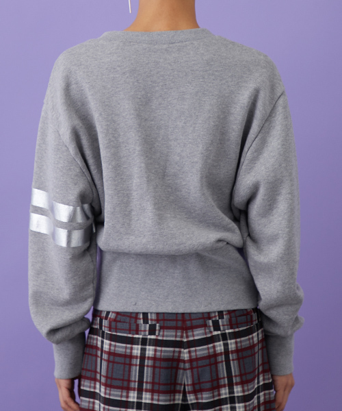 STUDIOUS(ステュディオス)の「【STUDIOUS】箔プリントカレッジスウェット(スウェット・レディース・グレー/ホワイト・1)」の7枚目の写真