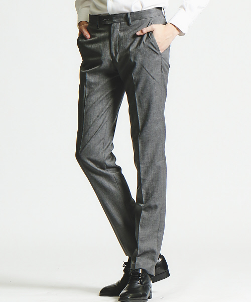ABAHOUSE（アバハウス）の「【NEW ZEALAND WOOL】ウールドビースラックス（スラックス・メンズ・グレー/ブラック/ネイビー・1/3/2/4）」の2枚目の写真
