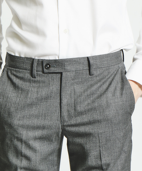 ABAHOUSE（アバハウス）の「【NEW ZEALAND WOOL】ウールドビースラックス（スラックス・メンズ・グレー/ブラック/ネイビー・1/3/2/4）」の7枚目の写真