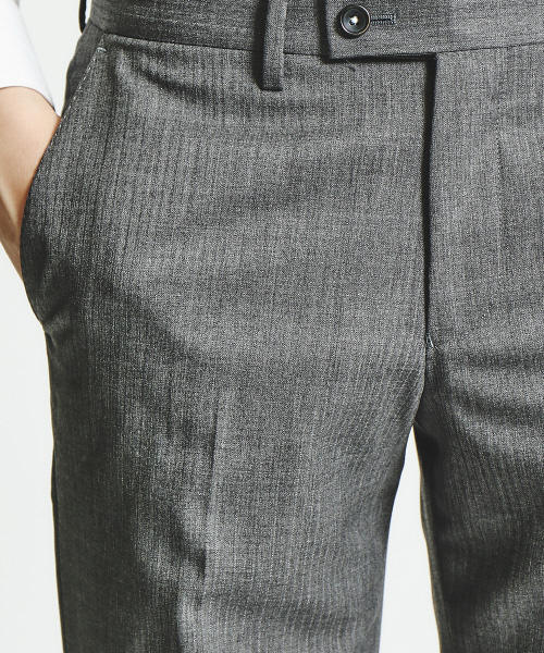 ABAHOUSE（アバハウス）の「【NEW ZEALAND WOOL】ウールドビースラックス（スラックス・メンズ・グレー/ブラック/ネイビー・1/3/2/4）」の11枚目の写真