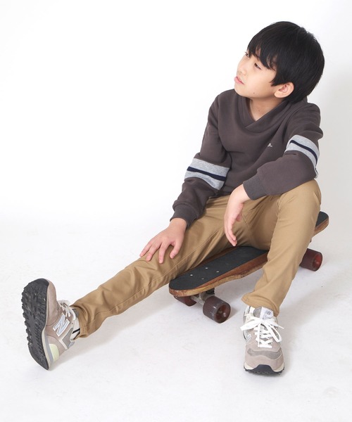 KRIFF MAYER Kid's Collection（クリフメイヤーキッズコレクション）の「マイニチスタイリッシュパンツ（テーパードタイプ）（チノパンツ・キッズ・ベージュ/ネイビー/カーキ/チャコール/ダークグレー・120/130/140/150/160）」の22枚目の写真