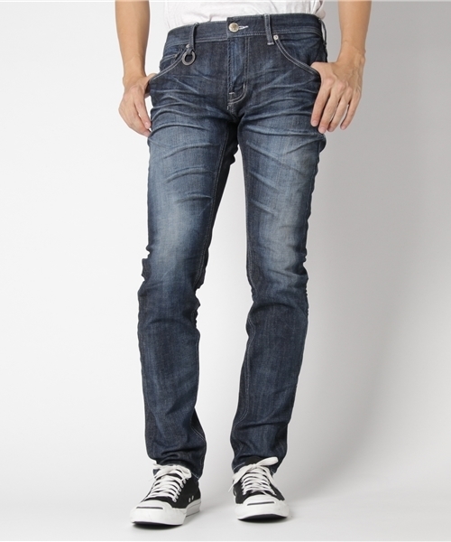 Buffalo Bobs（バッファローボブズ）の「HOUSTON-KARAKORUM(ヒューストン カラコルム）タイト ストレッチ デニムパンツ（デニムパンツ・メンズ・ネイビー/オフホワイト/サックスブルー・1/S/2/M/3/L）」の7枚目の写真