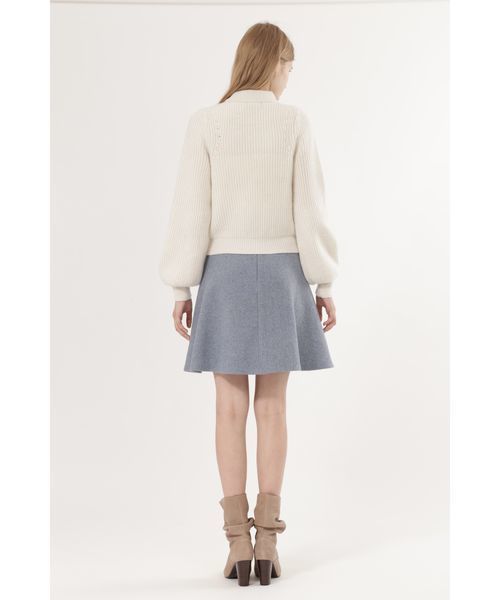 JILL STUART（ジルスチュアート）の「ポリシアミドルネックニット（ニット/セーター・レディース・ホワイト/グレー/ブルー・M/MEDIUM）」の5枚目の写真