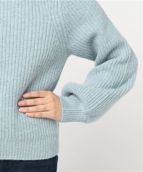 JILL STUART（ジルスチュアート）の「ポリシアミドルネックニット（ニット/セーター・レディース・ホワイト/グレー/ブルー・M/MEDIUM）」の16枚目の写真