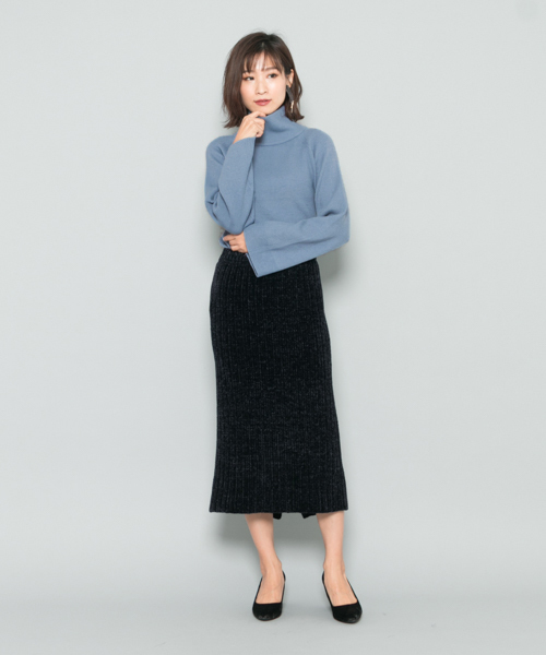SENSE OF PLACE by URBAN RESEARCH(センスオブプレイスバイアーバンリサーチ)の「ストレッチハイネックセーター(ニット/セーター・レディース・ライトブルー/ブラック/ベージュ系その他・FREE)」の12枚目の写真
