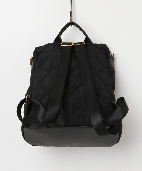 florist（フローリスト）の「【2way】レザー×キルティングナイロンリュック/ショルダーバッグ（バックパック/リュック・レディース・ブラック/レッド/ブルー/グリーン・FREE）」の5枚目の写真