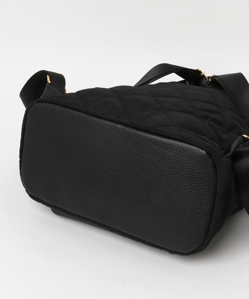 florist（フローリスト）の「【2way】レザー×キルティングナイロンリュック/ショルダーバッグ（バックパック/リュック・レディース・ブラック/レッド/ブルー/グリーン・FREE）」の6枚目の写真