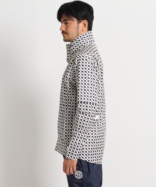 セール】【レイン アイテム メンズ】 幾何学柄 レインブルゾン