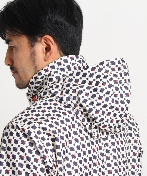 セール】【レイン アイテム メンズ】 幾何学柄 レインブルゾン