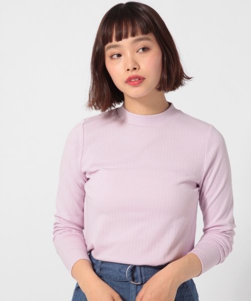 LOWRYS FARM(ローリーズファーム)の「トタンテレコハイネック 781428 (Tシャツ/カットソー・レディース・ブラック/オフホワイト/ホワイト×ブラック/グレー/ブルー/パープル・MEDIUM/LARGE)」の6枚目の写真