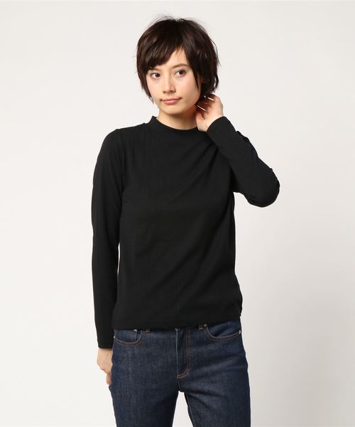 LOWRYS FARM(ローリーズファーム)の「トタンテレコハイネック 781428 (Tシャツ/カットソー・レディース・ブラック/オフホワイト/ホワイト×ブラック/グレー/ブルー/パープル・MEDIUM/LARGE)」の12枚目の写真