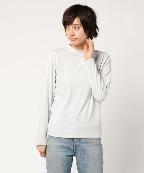 LOWRYS FARM(ローリーズファーム)の「トタンテレコハイネック 781428 (Tシャツ/カットソー・レディース・ブラック/オフホワイト/ホワイト×ブラック/グレー/ブルー/パープル・MEDIUM/LARGE)」の11枚目の写真