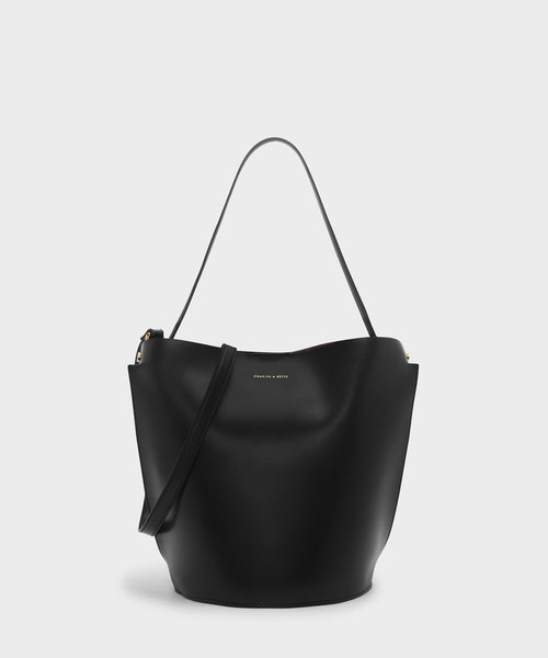 CHARLES & KEITH(チャールズ & キース)の「ストラクチャートートバッグ / STRUCTURED TOTE BAG(トートバッグ・レディース・ブラック/ピンク系その他・XL)」の2枚目の写真