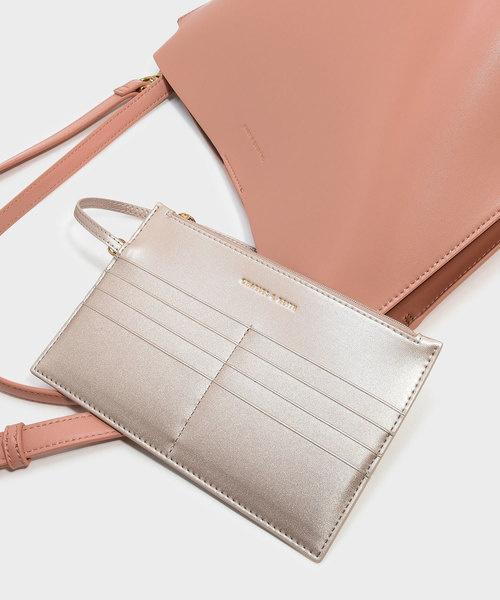 CHARLES & KEITH(チャールズ & キース)の「ストラクチャートートバッグ / STRUCTURED TOTE BAG(トートバッグ・レディース・ブラック/ピンク系その他・XL)」の4枚目の写真