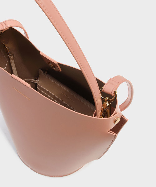 CHARLES & KEITH(チャールズ & キース)の「ストラクチャートートバッグ / STRUCTURED TOTE BAG(トートバッグ・レディース・ブラック/ピンク系その他・XL)」の3枚目の写真