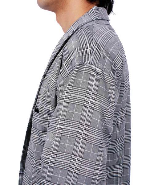 ８(eight)（エイト）の「グレンチェック ガウン コーディガン（チェスターコート・メンズ・チェック/ストライプ・LARGE/MEDIUM）」の11枚目の写真