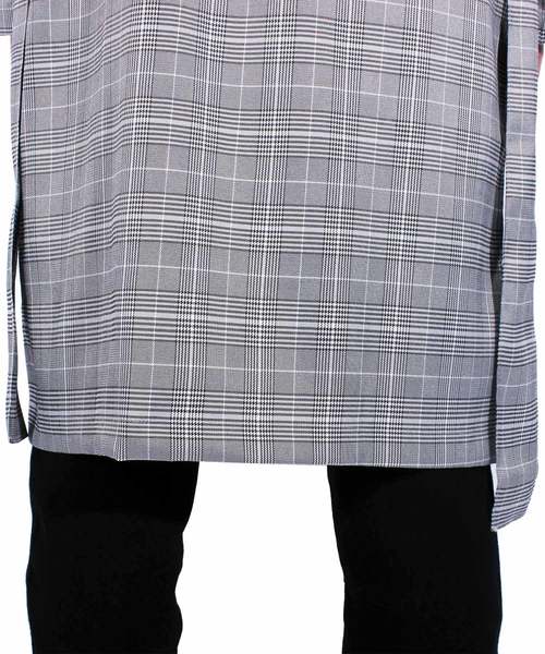 ８(eight)（エイト）の「グレンチェック ガウン コーディガン（チェスターコート・メンズ・チェック/ストライプ・LARGE/MEDIUM）」の14枚目の写真