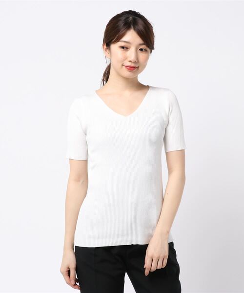 KOBE LETTUCE(コウベレタス)の「選べるデザイン 半袖ベーシックリブニットトップス(ニット/セーター・レディース・その他1/その他2/その他3/ホワイト系その他/ブラック系その他/グレー系その他/グリーン系その他/ブルー系その他/パープル系その他/イエロー系その他/ピンク系その他/ホワイト系その他2/ホワイト系その他3/ブラック系その他2/ブラック系その他3/グレー系その他2/グレー系その他3/グリーン系その他2/グリーン系その他3/ブルー系その他2/ブルー系その他3/ブルー系その他4/ブルー系その他5/ブルー系その他6/パープル系その他2/パープル系その他3/イエロー系その他2/イエロー系その他3/ピンク系その他2/ピンク系その他3/ピンク系その他4/ブラック系その他4/ホワイト系その他4/パープル系その他4/その他4/ネイビー/グリーン系その他6/イエロー系その他6/グリーン/マスタード/グリーン系その他4/イエロー系その他4/グリーン系その他5/イエロー系その他5/グレー系その他4/ホワイト系その他5/ラベンダー/ブルー系その他7/その他5/ホワイト系その他6/グレー系その他5/パープル系その他5/その他15/ブラック系その他5/その他7/その他18/その他9/その他10/オレンジ系その他3/オレンジ系その他4/ライトグレー/ブラック/オレンジ/ブラウン系その他4/その他6/モカ/オレンジ系その他/ブラウン系その他/ブラウン系その他3/ホワイト系その他7/ピンク系その他5/ライトカーキ/ブラウン/その他19/ピンク系その他6/グリーン系その他7/ブラウン系その他2/その他20/ピンク系その他7/その他23/ブラウン系その他5/その他21/その他22/ブラウン系その他6/その他25/その他26/その他27/レッド系その他/ボルドー/レッド系その他2/レッド系その他3/ブラウン系その他7/その他28/その他29/その他30/その他31/ベージュ系その他3/ミント/ピンク/ベージュ系その他/ベージュ系その他2/その他32/その他33/グレイッシュベージュ/その他14/その他12/その他13/その他11/その他/その他17/その他16/ライトピンク/ブラウン系2/ブラック系2/ブラック系1/サックスブルー/ホワイト系1/サックスブルー系2/イエロー系その他7/ネイビー系/ネイビー系3/サックスブルー系/ホワイト系/イエロー/ネイビー系1/ブラウン系3/サックスブルー系1/ホワイト系2/ブラウン系1/ブラック系/ブラック系3/ネイビー系2/ブラウン系/ホワイト/ブラック系4/ホワイト系4/ピンク系/ブルー系2/ホワイト系3/ベージュ系/ブルー系1/ピンク系1/ネイビー系4/ライトベージュ/ベージュ系1/ピンク系2/サーモンピンク/ブルー系3/サックスブルー系3/ブルー系/ベージュ系2/グリーン系2/ブラウン系4/ブラウン系6/ブラウン系5/グリーン系/ピンク系4/ピンク系6/グリーン系1/ピンク系3/グリーン系3/ピンク系5/ブラウン系7/ブラック系5/ブルー系6/ネイビー系5/ホワイト系6/ホワイト系5/ブルー系7/ブルー系4/オリーブ系/ベビーピンク/ピンク系9/オリーブ系3/ピンク系8/オリーブ系2/ブルー系5/ピンク系7/オリーブ系1/パープル系3/パープル系2/その他34/その他35/ホワイト系7/グレー/グレー系1/グリーン系5/グリーン系6/グリーン系4/ブラウン系8/グレー系2/グレー系3/ワインレッド/レッド系2/レッド系1/レッド系・1/5/2/FREE/3/4/6/7)」の7枚目の写真