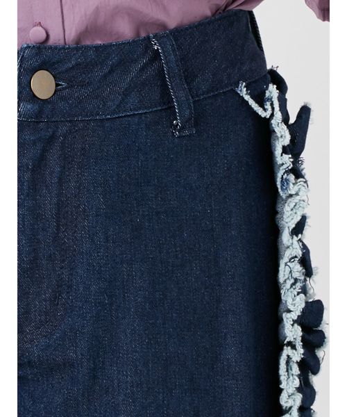 merry jenny（メリージェニー）の「フリンジフリルデニム（その他パンツ・レディース・インディゴブルー/ブルー・SMALL/MEDIUM）」の6枚目の写真