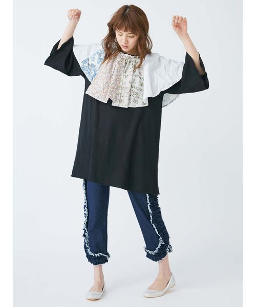 merry jenny（メリージェニー）の「フリンジフリルデニム（その他パンツ・レディース・インディゴブルー/ブルー・SMALL/MEDIUM）」の9枚目の写真