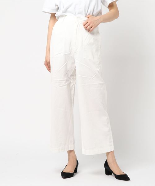 WEGO（ウィゴー）の「WEGO/チノベイカーワイドパンツ（チノパンツ・レディース・カーキ/ホワイト/ベージュ・MEDIUM/SMALL/LARGE）」の19枚目の写真