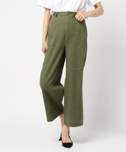 WEGO（ウィゴー）の「WEGO/チノベイカーワイドパンツ（チノパンツ・レディース・カーキ/ホワイト/ベージュ・MEDIUM/SMALL/LARGE）」の20枚目の写真