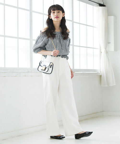 WEGO（ウィゴー）の「WEGO/チノベイカーワイドパンツ（チノパンツ・レディース・カーキ/ホワイト/ベージュ・MEDIUM/SMALL/LARGE）」の10枚目の写真