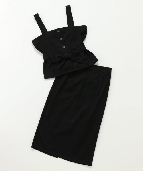 VENCEEXCHANGE（ヴァンスエクスチェンジ）の「ビスチェ付きセットアップ（ワンピース・レディース・ブラック/ブルー・M/L）」の2枚目の写真