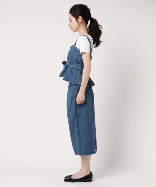 VENCEEXCHANGE（ヴァンスエクスチェンジ）の「ビスチェ付きセットアップ（ワンピース・レディース・ブラック/ブルー・M/L）」の3枚目の写真