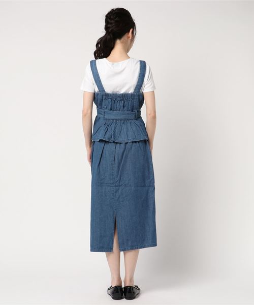 VENCEEXCHANGE（ヴァンスエクスチェンジ）の「ビスチェ付きセットアップ（ワンピース・レディース・ブラック/ブルー・M/L）」の4枚目の写真