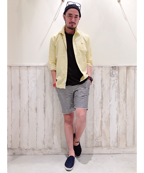 CIAOPANIC TYPY(チャオパニックティピー)の「総柄ショートパンツ(その他パンツ・メンズ・アイボリー/ホワイト/ストライプ/その他/ネイビー/ダークブルー・MEDIUM/LARGE)」の4枚目の写真