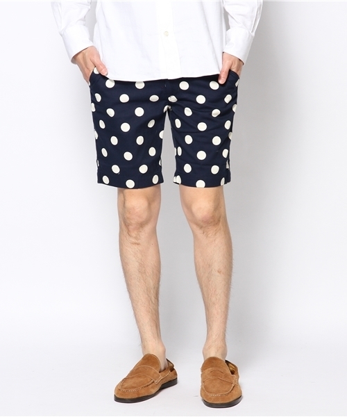 CIAOPANIC TYPY(チャオパニックティピー)の「総柄ショートパンツ(その他パンツ・メンズ・アイボリー/ホワイト/ストライプ/その他/ネイビー/ダークブルー・MEDIUM/LARGE)」の2枚目の写真