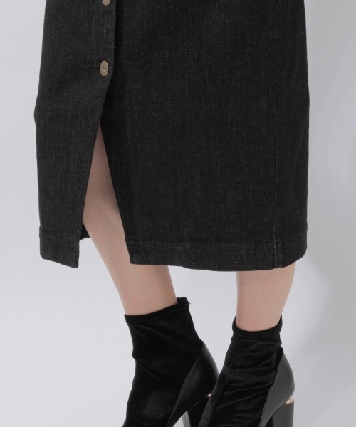 laboratory work（ラボラトリーワーク）の「ベルト付きデニムタイトスカート（スカート・レディース・ブラック/ブルー・MEDIUM）」の14枚目の写真