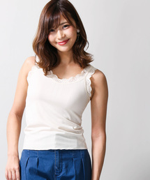 WEGO | WEGO/レース付き2WAYリブタンクトップ(タンクトップ)