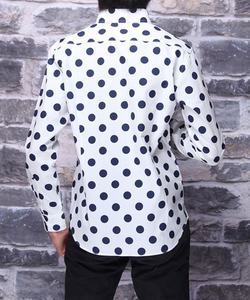 Burner（バーナー）の「【garsonwave】日本製ドットプリントボタンダウン長袖シャツ（シャツ/ブラウス・メンズ・ホワイト系その他/ブルー系その他/ホワイト系その他2/ブルー系その他2/ブラック系その他/ブラック系その他2・LL/L/M）」の22枚目の写真