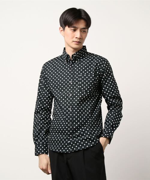 Burner（バーナー）の「【garsonwave】日本製ドットプリントボタンダウン長袖シャツ（シャツ/ブラウス・メンズ・ホワイト系その他/ブルー系その他/ホワイト系その他2/ブルー系その他2/ブラック系その他/ブラック系その他2・LL/L/M）」の10枚目の写真